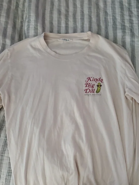 Simply Southern Kinda Big Dill Long-Sleeve Tee - Picture 1 of 7